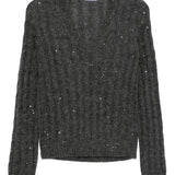 Brunello Cucinelli Grey Cable Knit Jumper