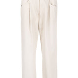Brunello Cucinelli Beige Monili Chain Trousers