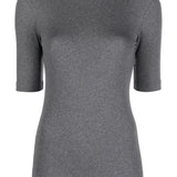 Brunello Cucinelli Charcoal Monili Trim Tee