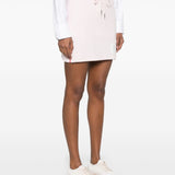 Thom Browne Pink Ribbed Drawstring Skirt