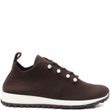 Jimmy Choo Veles Cashmere Melange Knit Trainers with Pearl Buttons