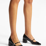Jimmy Choo Elisa 45 Nappa and Patent Leather Pumps