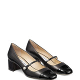 Jimmy Choo Elisa 45 Nappa and Patent Leather Pumps