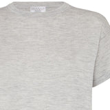 Brunello Cucinelli Grey Lurex Knit Shirt