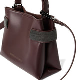 Brunello Cucinelli Burgundy Top Handle Handbag