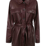 Brunello Cucinelli Cognac Brown Belted Jacket