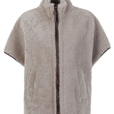 Brunello Cucinelli Dark Chocolate Zip Cape