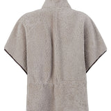 Brunello Cucinelli Dark Chocolate Zip Cape