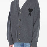 Ami Paris Sweaters Grey