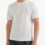 Brunello Cucinelli Cotton jersey crew neck T-shirt with logo