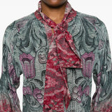 Pierre Louis Mascia Green Pussy Bow Shirt