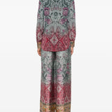 Pierre Louis Mascia Green Pussy Bow Shirt