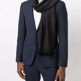 Emporio Armani Allover logo wool scarf