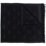 Emporio Armani Allover logo wool scarf