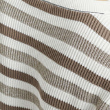 Brunello Cucinelli White Striped Crewneck Jumper