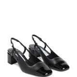 Jimmy Choo Elisa Sling Back 45 Patent and Nappa Leather Pumps