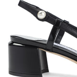 Jimmy Choo Black Slingback Block Heel Pumps