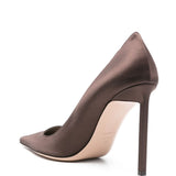 Tom Ford Brown Pointed Toe Satin Pumps