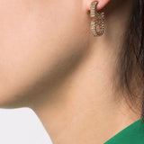 Valentino Gold VLogo Signature Strass Crystal Earrings