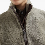 Brunello Cucinelli Dark Chocolate Zip Cape