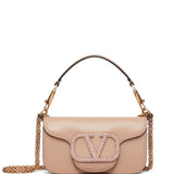 Valentino Garavani Rose Pink VLogoCrystal Shoulder Bag