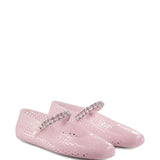 Jimmy Choo The Jelly Ballerina Flats with Crystal Embellishment