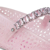 Jimmy Choo The Jelly Ballerina Flats with Crystal Embellishment