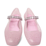 Jimmy Choo The Jelly Ballerina Flats with Crystal Embellishment