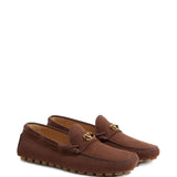 Valentino Garavani Fastaway Driver Moccasin In Deer Suede