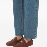 Valentino Garavani Fastaway Driver Moccasin In Deer Suede
