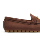 Valentino Garavani Fastaway Driver Moccasin In Deer Suede
