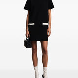 Emporio Armani Black Ribbed Short Dress