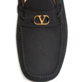 Valentino Garavani Fastaway Driver Moccasin In Deer Suede