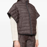 Brunello Cucinelli Chocolate Quilted Zip Jacket