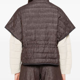 Brunello Cucinelli Chocolate Quilted Zip Jacket