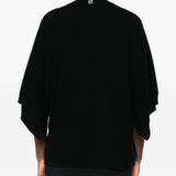 Fabiana Filippi Black Batwing Sleeve Top