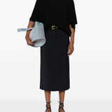 Fabiana Filippi Black Batwing Sleeve Top