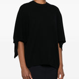 Fabiana Filippi Black Batwing Sleeve Top
