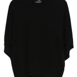 Fabiana Filippi Black Batwing Sleeve Top