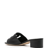 Dolce Gabbana Black Cutout Detailing Sandals
