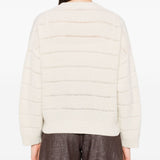 Brunello Cucinelli Beige Open Knit Sweater