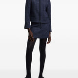 Emporio Armani Blue Tweed Sequin Skirt