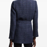 Emporio Armani Blue Tweed Sequin Skirt