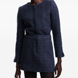 Emporio Armani Blue Tweed Sequin Skirt