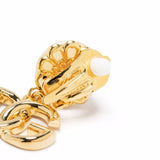 Dolce & Gabbana DG Logo and Pearl Earrings