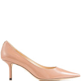 Jimmy Choo Love 65 Ballet-Patent-Leather Pumps with JC Emblem