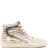 Golden Goose Beige Zebra Print Slide