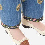 Valentino Off White Toe Cap Ballerina