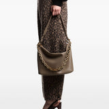 Emporio Armani Taupe Chain Hobo Bag