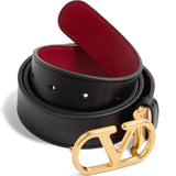 Valentino Garavani Vlogo Signature Reversible Belt In Shiny Calfskin 20mm